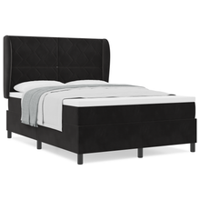 Boxspringbed met matras fluweel zwart 140x200 cm