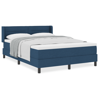 Boxspringbed met matras stof blauw 140x190 cmf