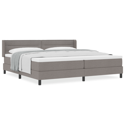 Boxspringbed met matras stof taupe 200x200 cm