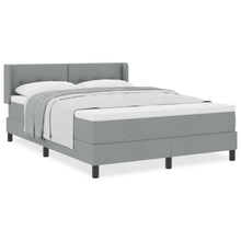Boxspringbed met matras stof lichtgrijs 140x200 cm