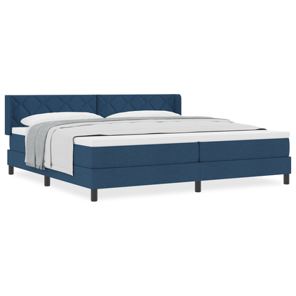 Boxspringbed met matras stof blauw 200x200 cm