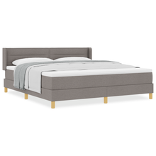 Boxspringbed met matras stof taupe 180x200 cm