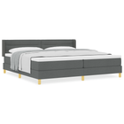 Boxspringbed met matras 200x200 cm donkergrijs