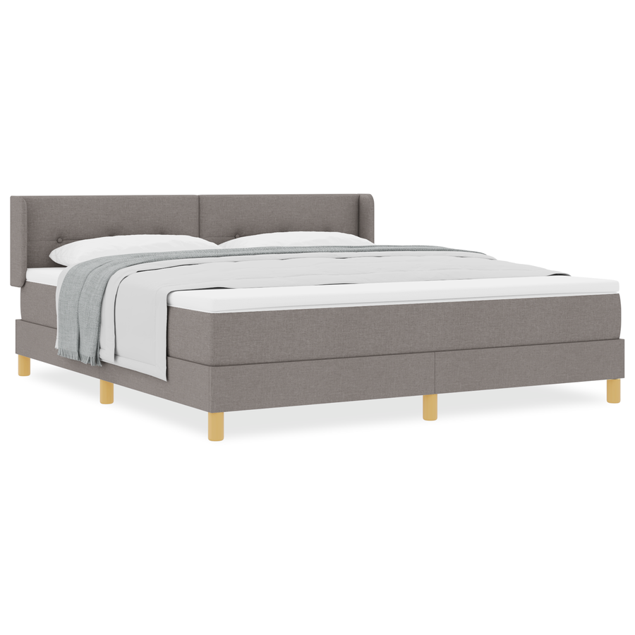 Boxspringbed met matras stof taupe 180x200 cm