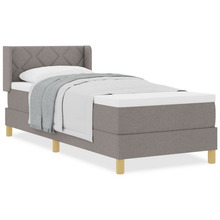 Boxspringbed met matras stof taupe 80x200 cm