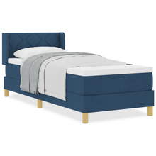 Boxspringbed met matras stof blauw 80x200 cm