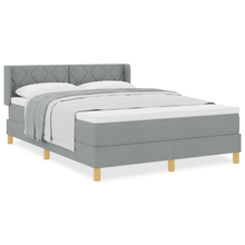 Boxspringbed met matras stof lichtgrijs 160x200 cm