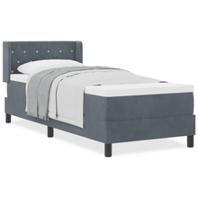 Boxspringbed met matras fluweel donkergrijs 80x200 cm