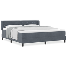Boxspringbed met Matras Donkergrijs 180x200 cm Fluweel