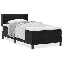Boxspringbed met matras fluweel zwart 100x200 cm