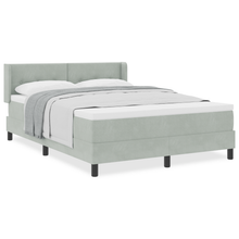 Boxspringbed met matras fluweel lichtgrijs 160x200 cm