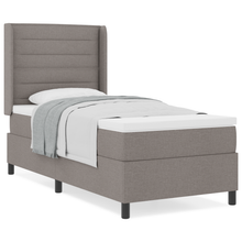 Boxspringbed met matras stof taupe 100x200 cm