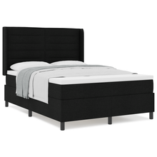 Boxspringbed met matras stof zwart 140x200 cm