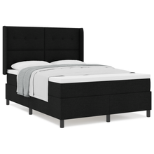 Boxspringbed met matras stof zwart 140x190 cm