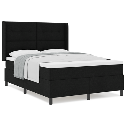 Boxspringbed met matras stof zwart 160x200 cm