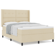 Boxspringbed met matras stof crèmekleurig 160x200 cm