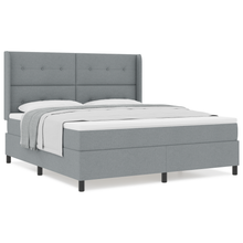 Boxspringbed met matras stof lichtgrijs 180x200 cm