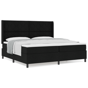 Boxspringbed 200x200 cm zwart met matras
