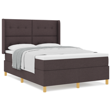 Boxspringbed met matras stof donkerbruin 160x200 cm