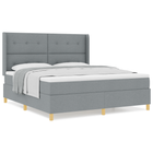 Boxspringbed met matras 180x200 cm lichtgrijs