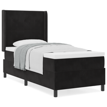 Boxspringbed met matras fluweel zwart 80x200 cm