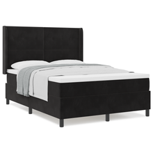 Boxspringbed met matras fluweel zwart 140x200 cm