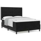 Boxspringbed met matras 140x200 cm zwart fluweel