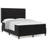 Boxspringbed met matras 140x200 cm zwart fluweel