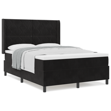 Boxspringbed met matras fluweel zwart 140x200 cm
