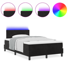 Boxspringbed met matras en LED fluweel zwart 120x190 cm