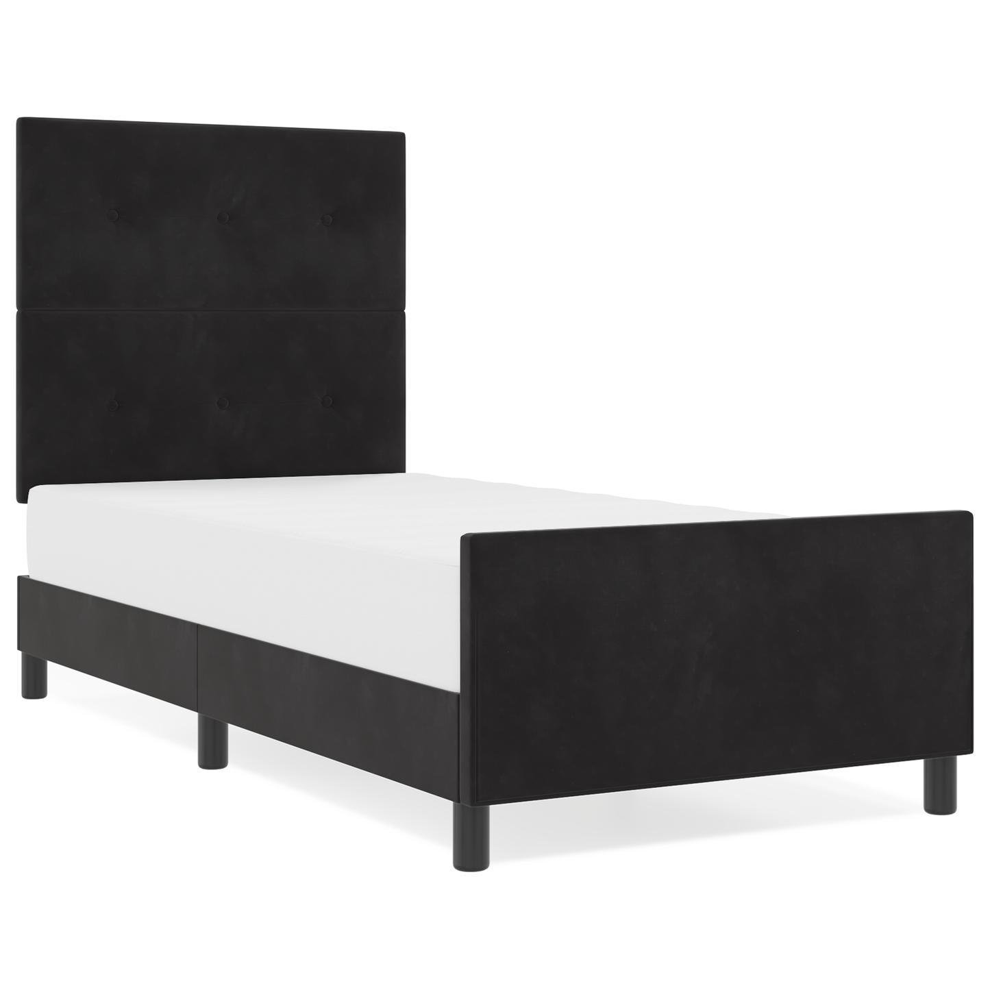 Bedframe fluweel zwart 90x200 cm