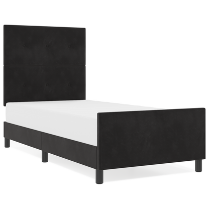 Bedframe fluweel zwart 90x200 cm