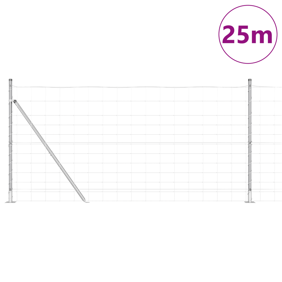 Veldomheining 1,2x25 m gegalvaniseerd staal