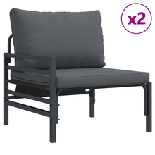 Tuin Sofa Set 3 pcs Antraciet Staal