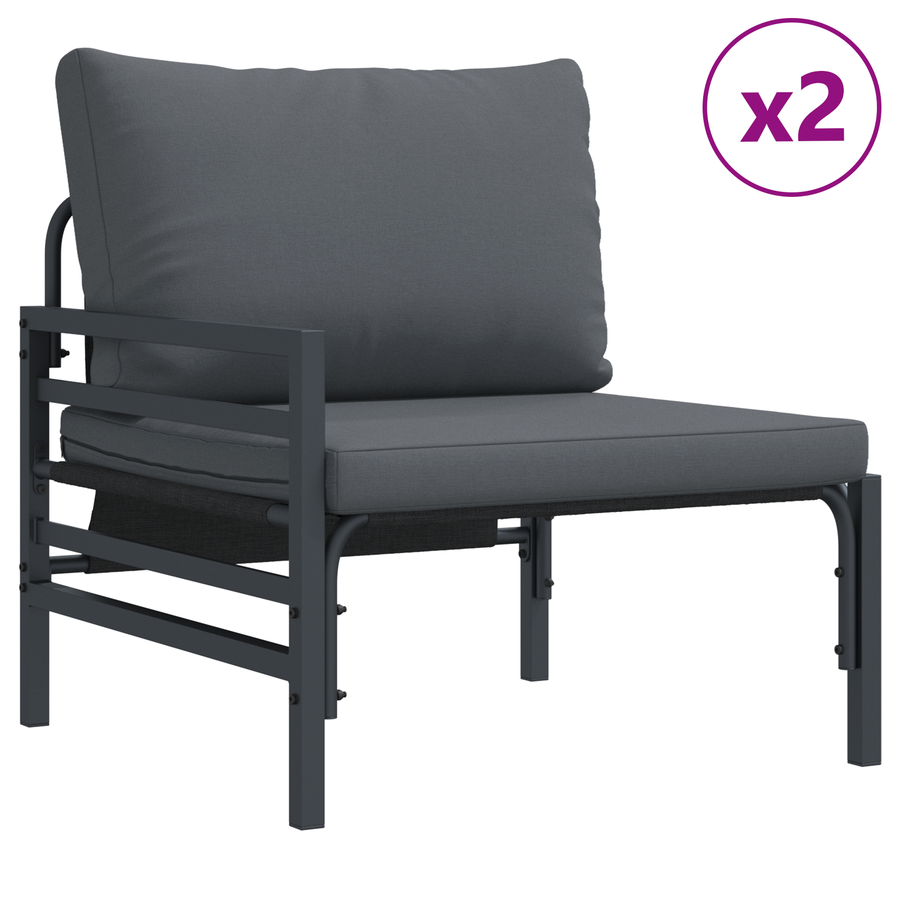 Tuin Sofa Set 3 pcs Antraciet Staal
