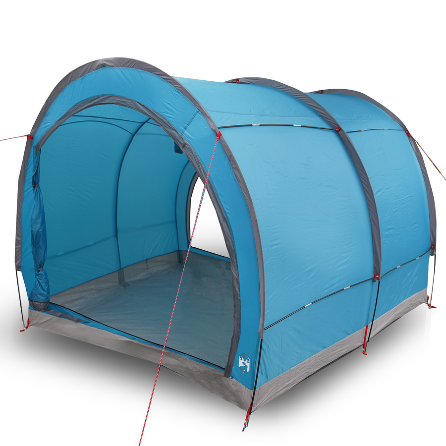 Fietstent met dak met opslag met luchtopening Blauw 256 x 222 x 182 cm
