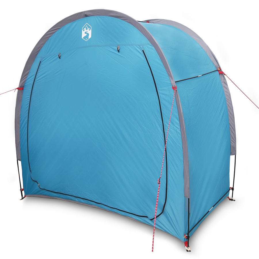 Achteropslag tent met dak met opslag met luchtopening Blauw 210 x 90 x 174 cm