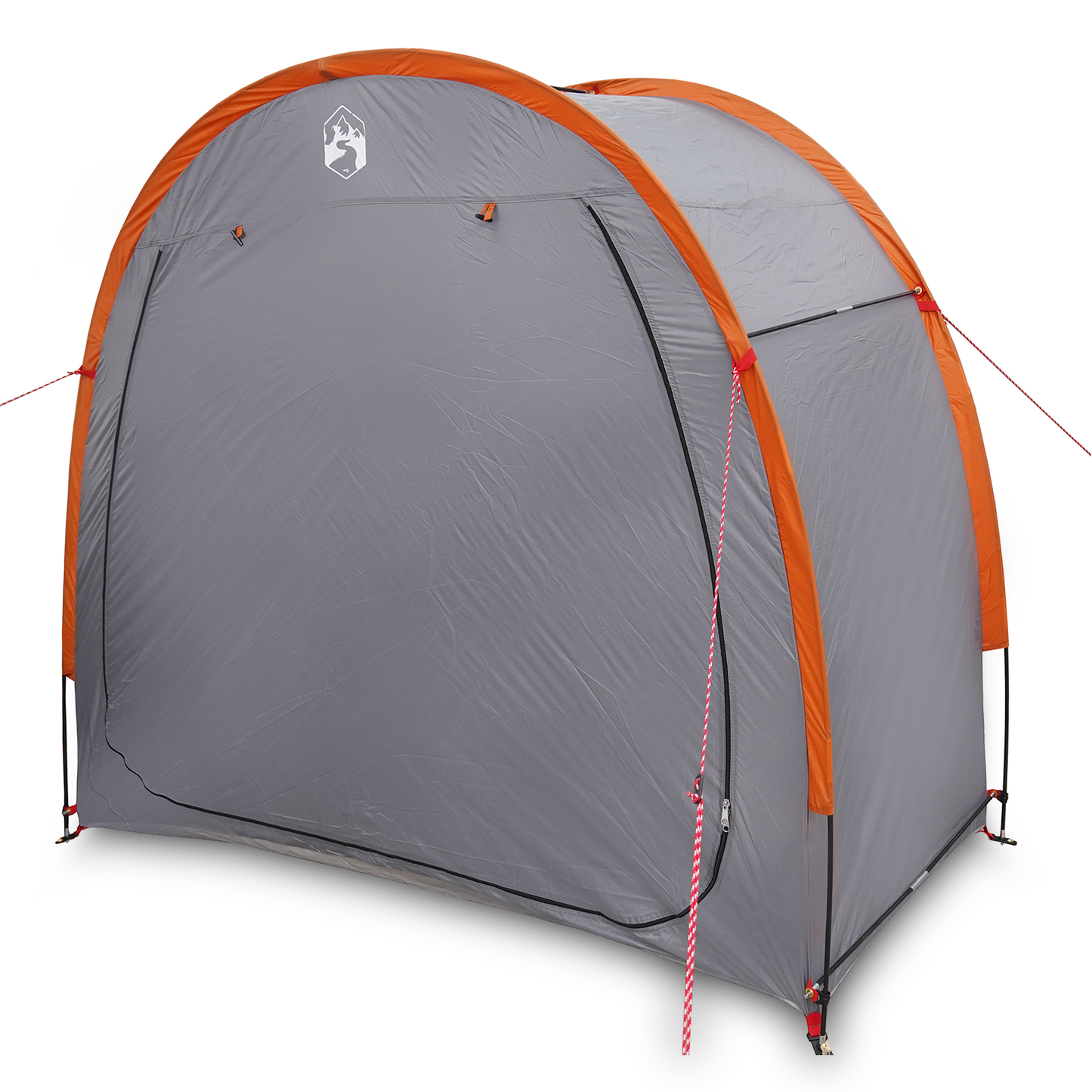 Achteropslag tent met dak met opslag Grijs en Oranje 210 x 90 x 174 cm
