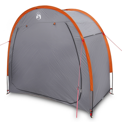 Achteropslag tent met dak met opslag Grijs en Oranje 210 x 90 x 174 cm