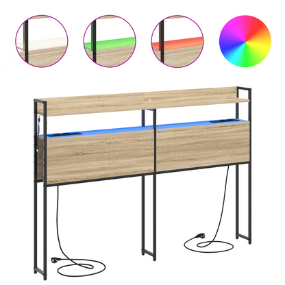 Opberghoofdbord Sonoma eiken 150 cm Bewerkt hout
