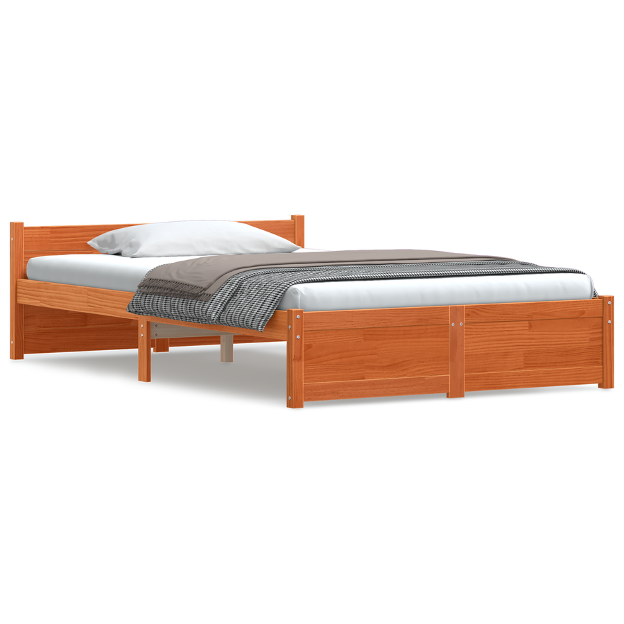 Bedframe Wasbruin 120 x 200 cm Massief grenenhout