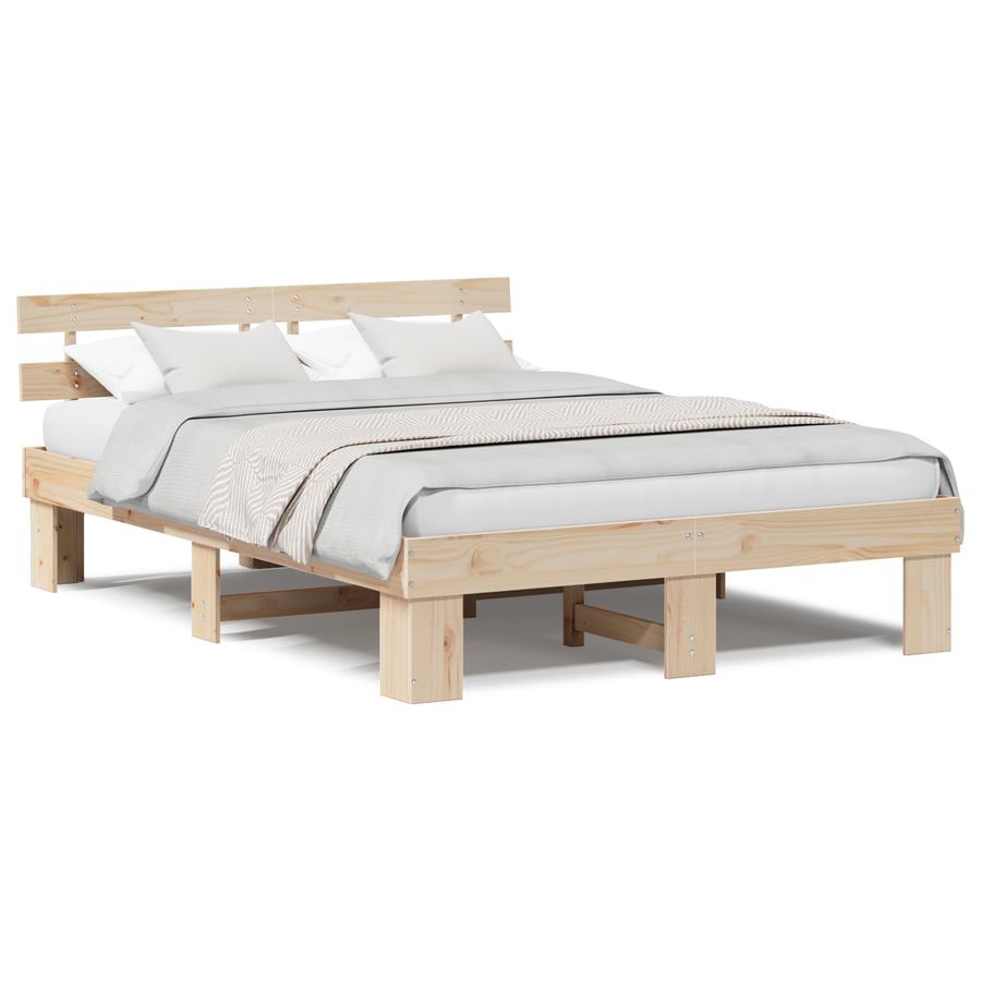 Bedbodem met Hoofdeinde 150x200 cm Massief Grenenhout