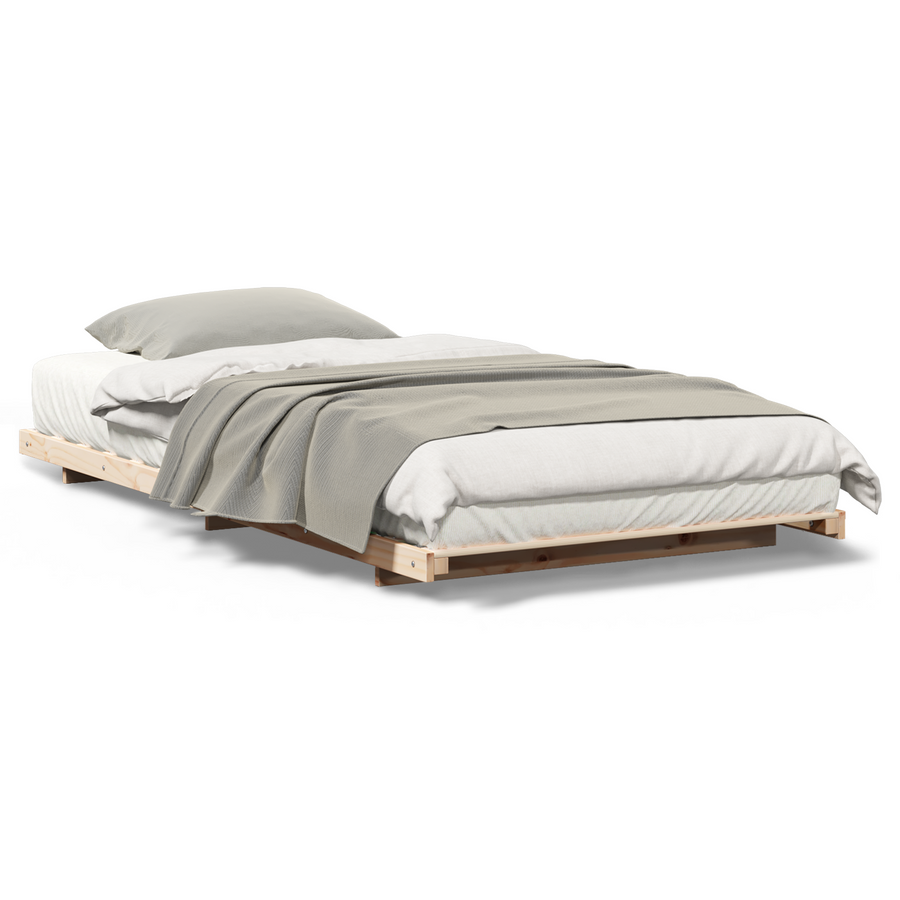 Bedframe Bruin 100 x 200 cm Massief grenenhout