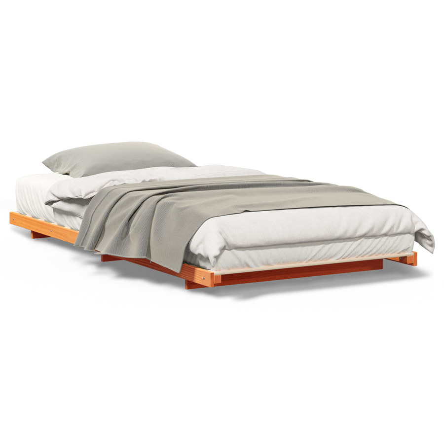 Bedframe Wasbruin 100 x 200 cm Massief grenenhout