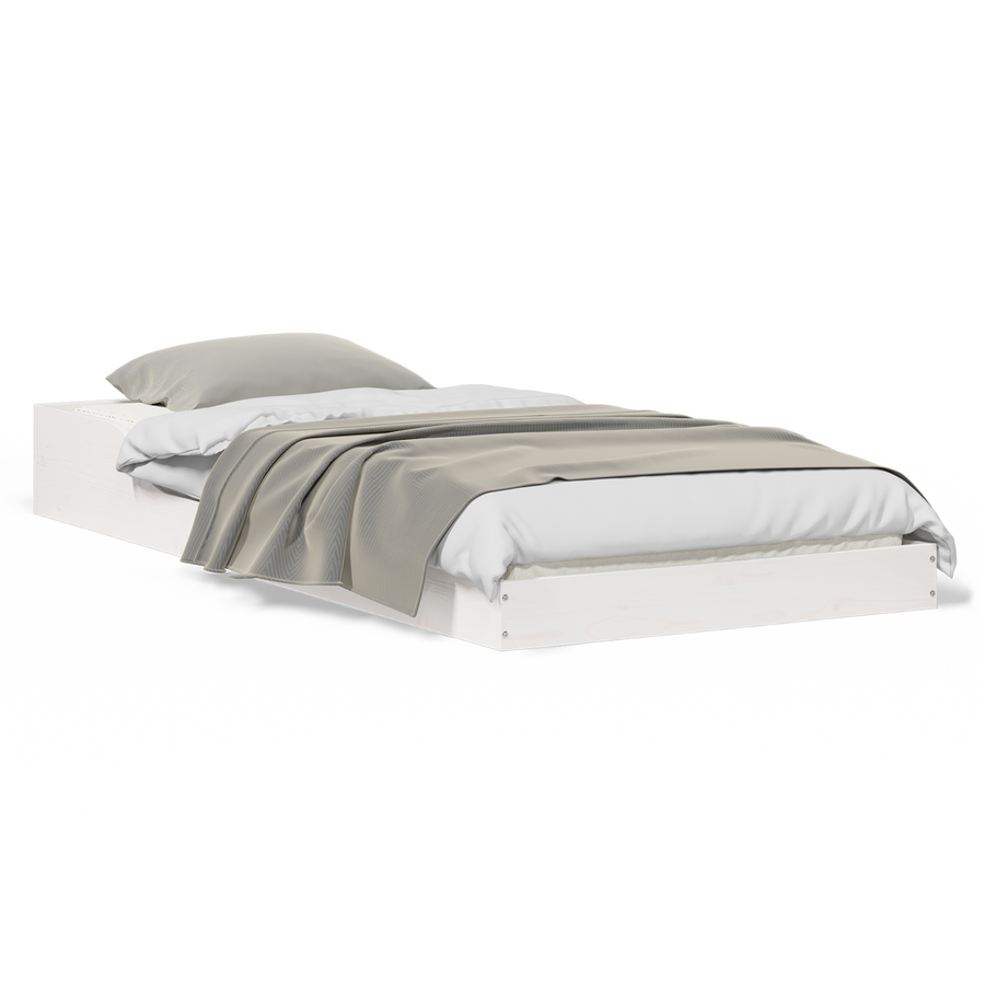 Bedframe Wit 100 x 200 cm Massief grenenhout