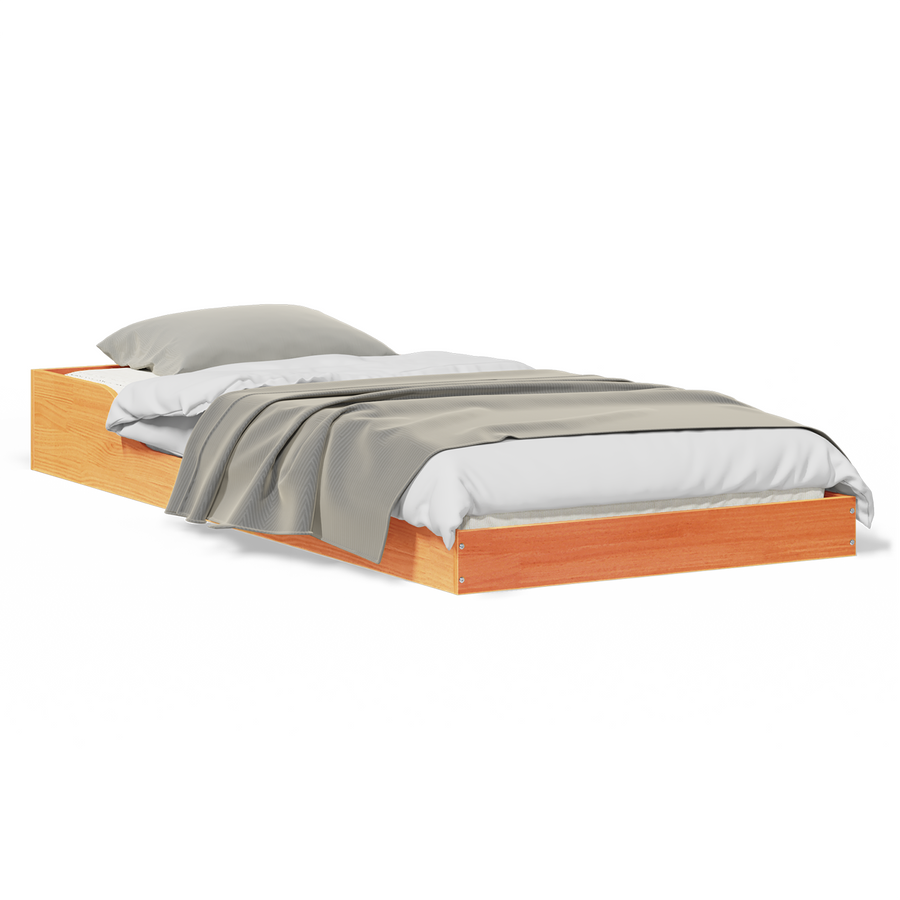 Bedframe Wasbruin 100 x 200 cm Massief grenenhout