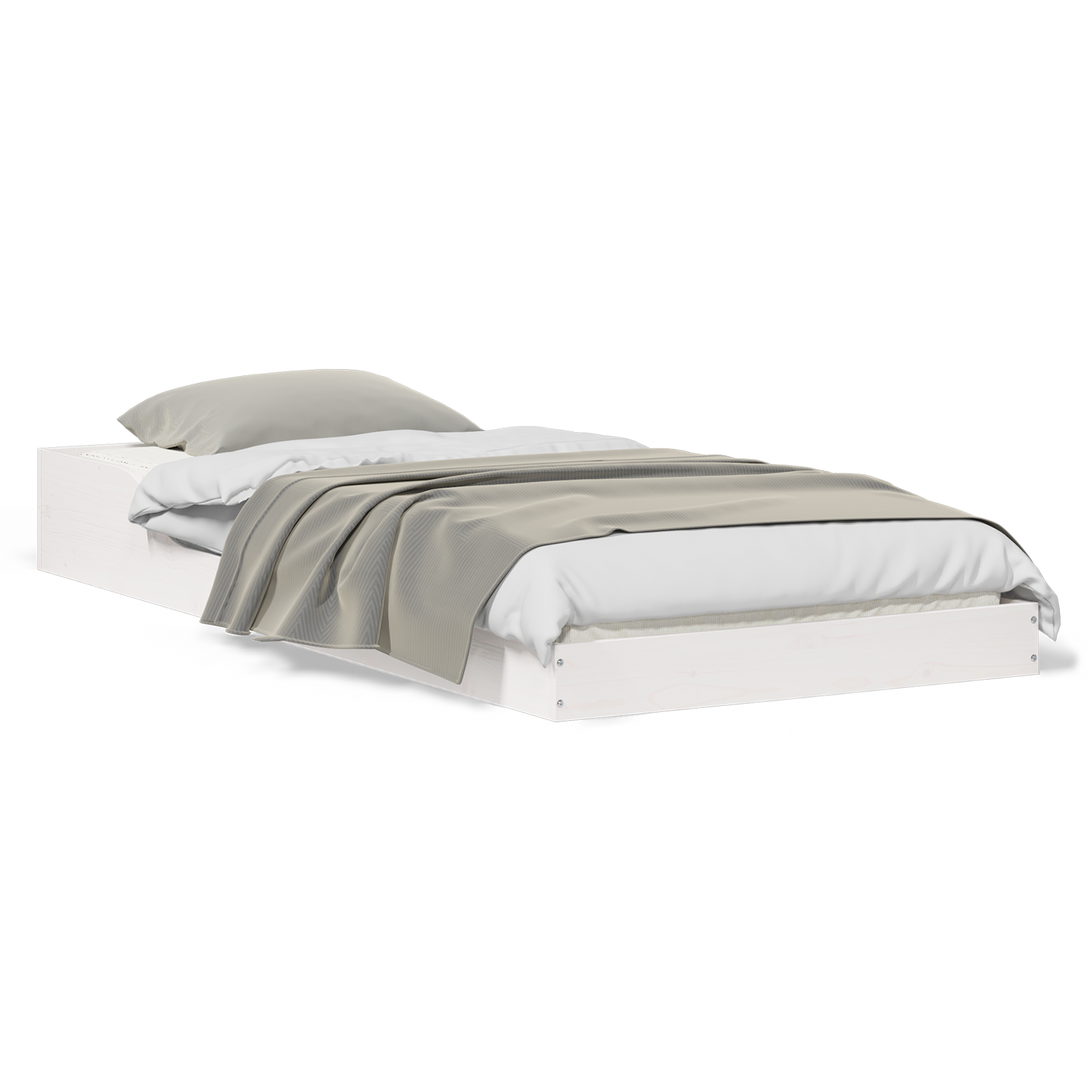 Bedframe Wit 80 x 200 cm Massief grenenhout