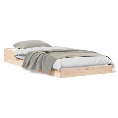 Bedframe Bruin 100 x 220 cm Massief grenenhout