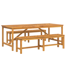 6-delige tuinset van massief acaciahout