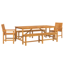 5-delige tuinset van massief acaciahout